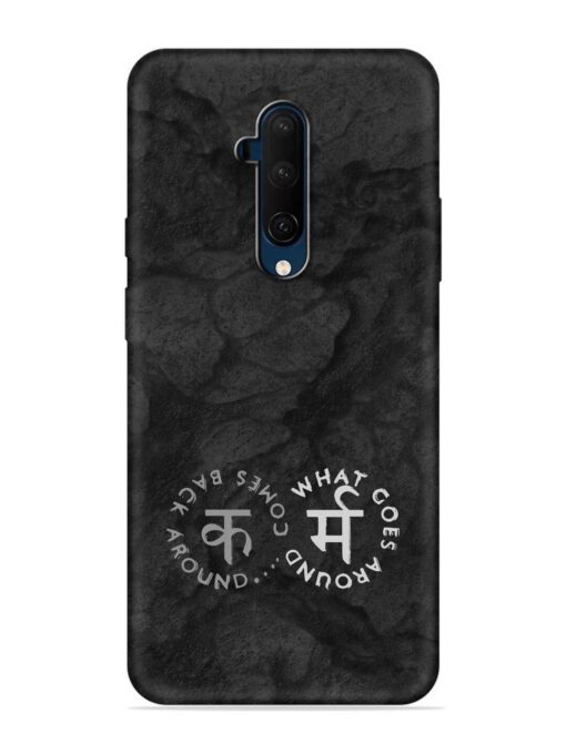 Karma Hindi Word Embossed Soft Silicone Case for Oneplus 7T Pro Zapvi