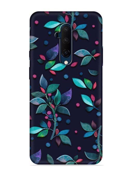 Decorative Watercolor Flower Embossed Soft Silicone Case for Oneplus 7T Pro