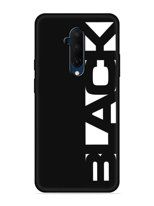 Black Typo Embossed Soft Silicone Case for Oneplus 7T Pro