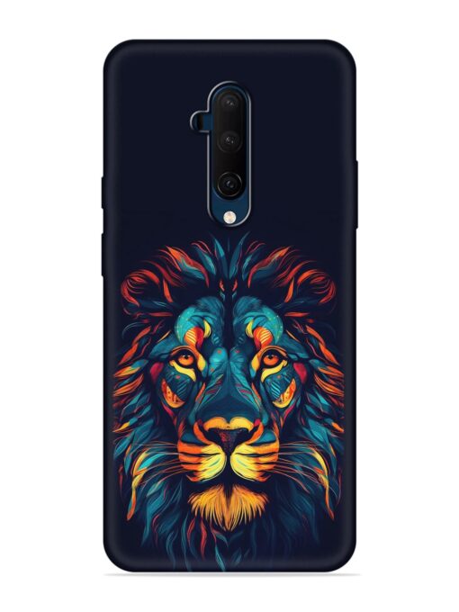 Colorful Lion Embossed Soft Silicone Case for Oneplus 7T Pro