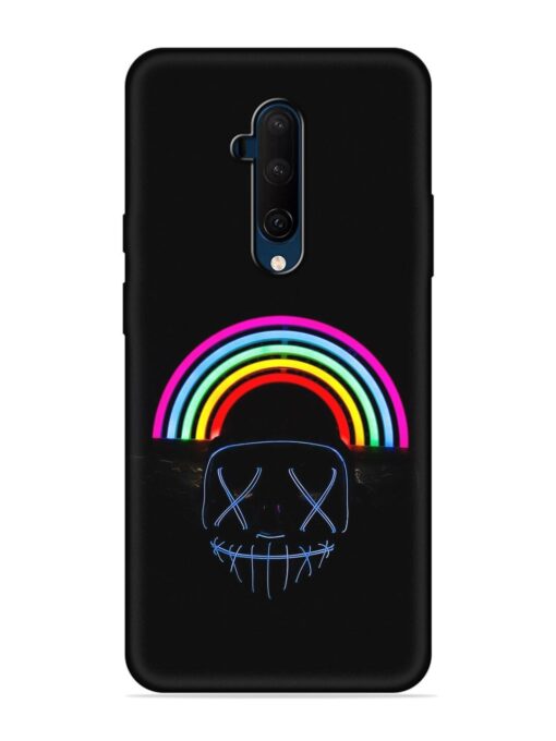 Mask Rainbow Embossed Soft Silicone Case for Oneplus 7T Pro Zapvi