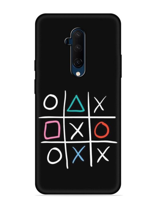 Super Neon Tic-Tac-Toe Embossed Soft Silicone Case for Oneplus 7T Pro Zapvi