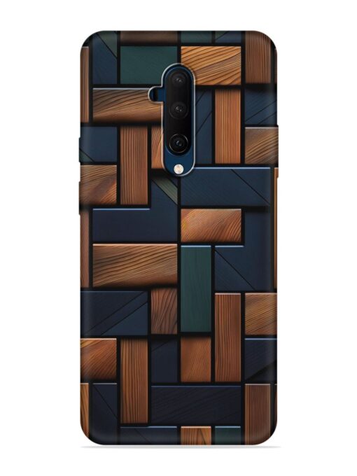 Wooden Background Cubes Embossed Soft Silicone Case for Oneplus 7T Pro