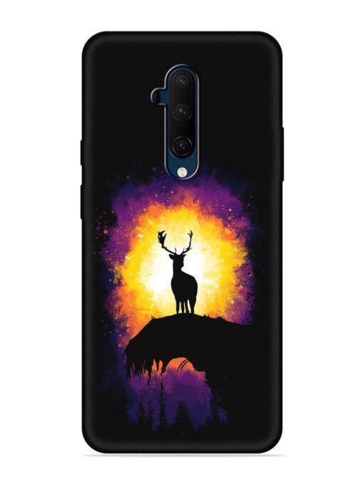 Elk Animal Art Embossed Soft Silicone Case for Oneplus 7T Pro