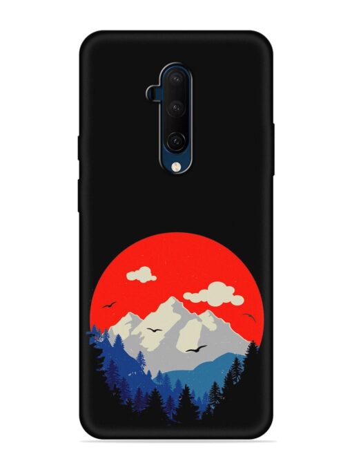 Mountain Abstract Embossed Soft Silicone Case for Oneplus 7T Pro