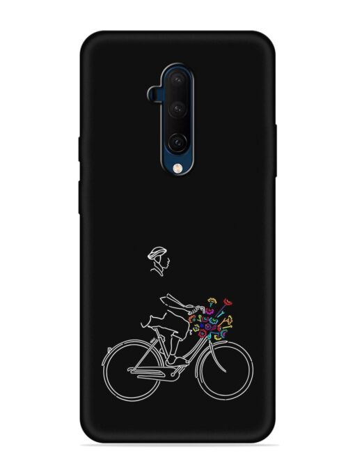 Minimalist Cycle Art Embossed Soft Silicone Case for Oneplus 7T Pro Zapvi