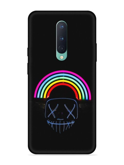 Mask Rainbow Embossed Soft Silicone Case for Oneplus 8 Zapvi