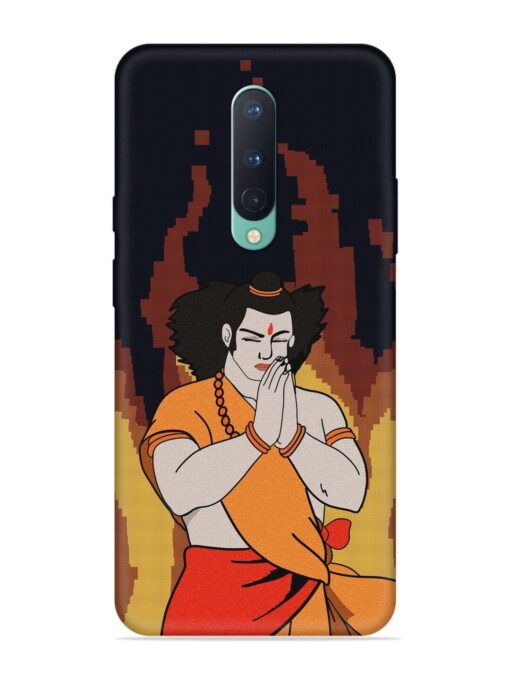 Shree Ram Vector Embossed Soft Silicone Case for Oneplus 8 Zapvi