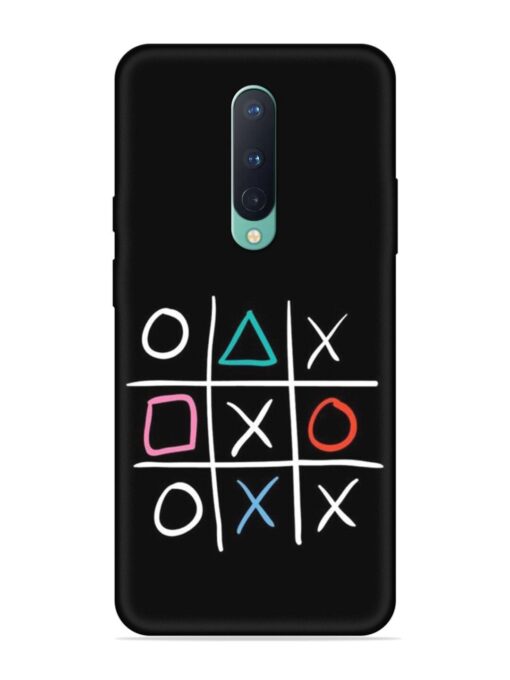 Super Neon Tic-Tac-Toe Embossed Soft Silicone Case for Oneplus 8