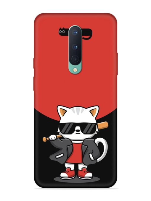 Cool Little Bear Cartoon Embossed Soft Silicone Case for Oneplus 8 Zapvi