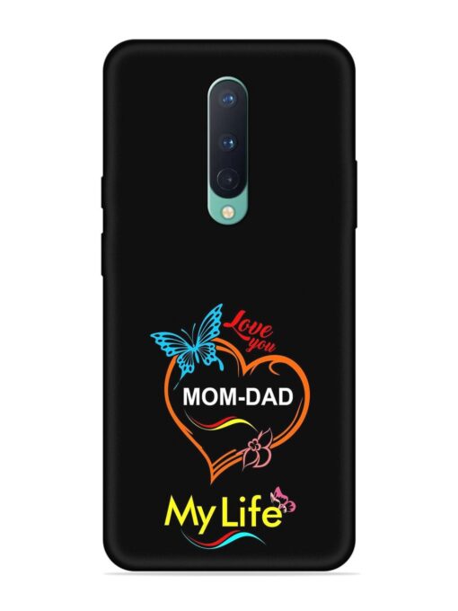 Love You Mom Dad Embossed Soft Silicone Case for Oneplus 8