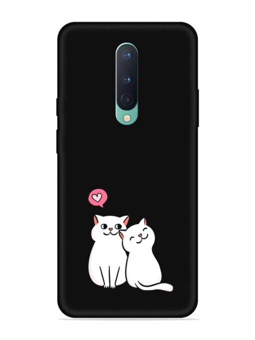 Cute Loving Cats Embossed Soft Silicone Case for Oneplus 8 Zapvi