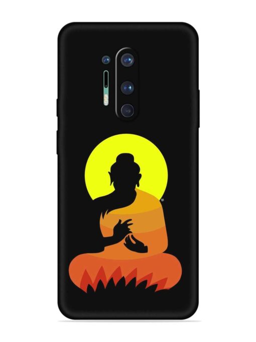 Buddha Art Black Embossed Soft Silicone Case for Oneplus 8 Pro Zapvi