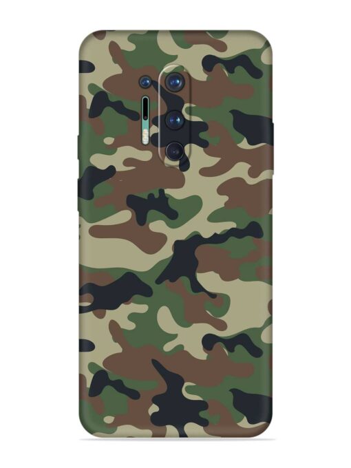 Army Military Camouflage Dark Green Embossed Soft Silicone Case for Oneplus 8 Pro Zapvi