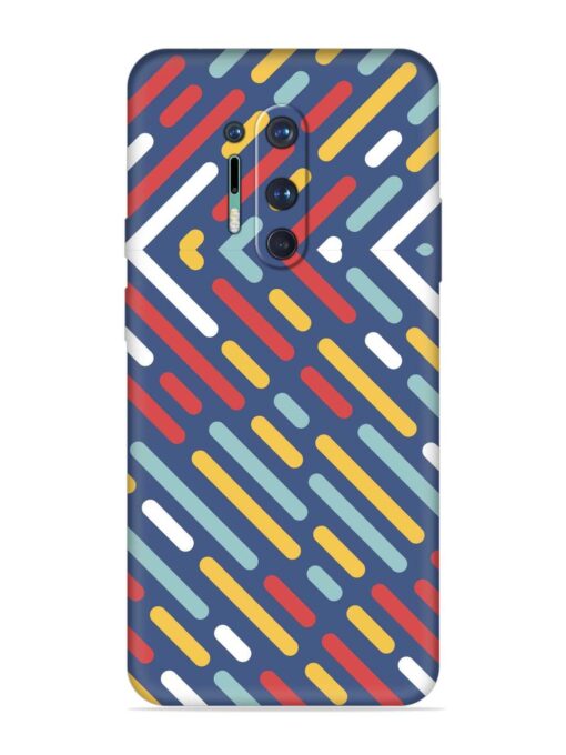 Colored Lines Embossed Soft Silicone Case for Oneplus 8 Pro Zapvi