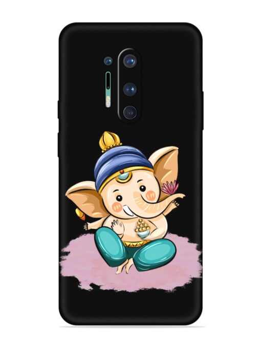 Bal Ganesh Vector Art Embossed Soft Silicone Case for Oneplus 8 Pro Zapvi