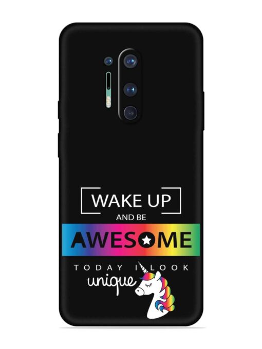 Inspirational Quote Unicorn Embossed Soft Silicone Case for Oneplus 8 Pro Zapvi