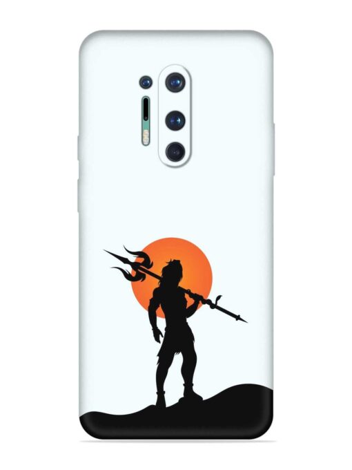 Lord Mahadev Trendy Embossed Soft Silicone Case for Oneplus 8 Pro Zapvi