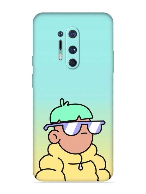 Doodles Cool Character Embossed Soft Silicone Case for Oneplus 8 Pro Zapvi