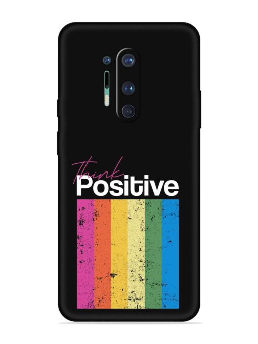 Think Positive Typography Embossed Soft Silicone Case for Oneplus 8 Pro