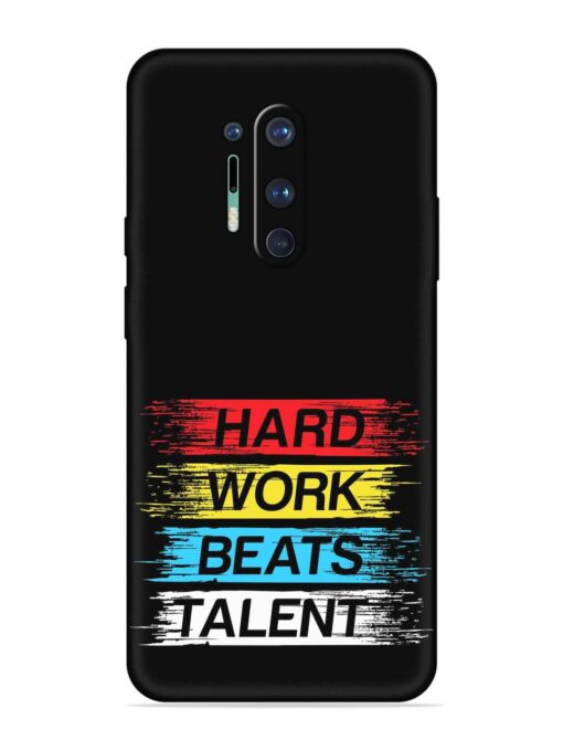 Hard Work Beats Embossed Soft Silicone Case for Oneplus 8 Pro Zapvi