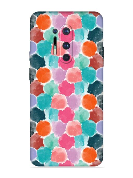 Colorful Seamless Pattern Embossed Soft Silicone Case for Oneplus 8 Pro Zapvi