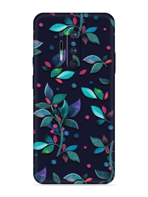 Decorative Watercolor Flower Embossed Soft Silicone Case for Oneplus 8 Pro Zapvi