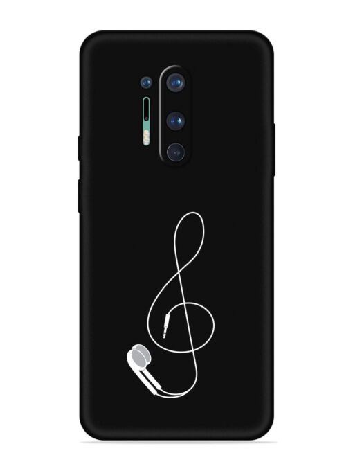 Music Earphone Vector Embossed Soft Silicone Case for Oneplus 8 Pro Zapvi