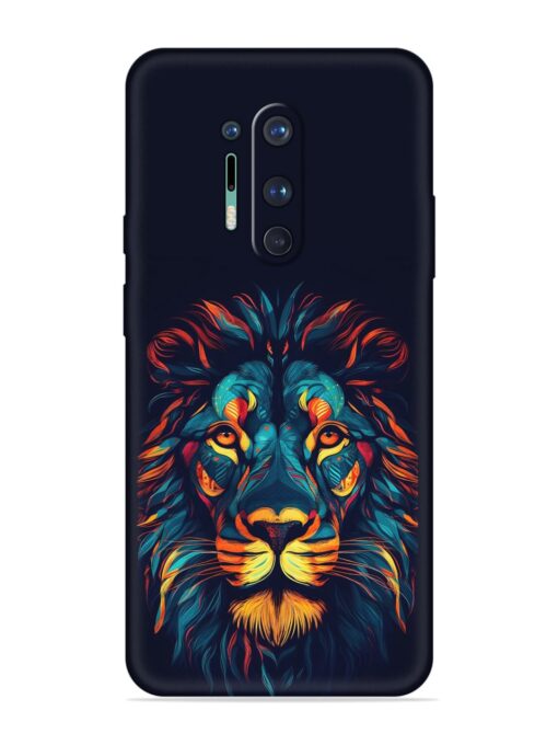 Colorful Lion Embossed Soft Silicone Case for Oneplus 8 Pro Zapvi