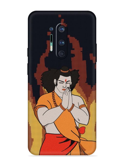 Shree Ram Vector Embossed Soft Silicone Case for Oneplus 8 Pro Zapvi