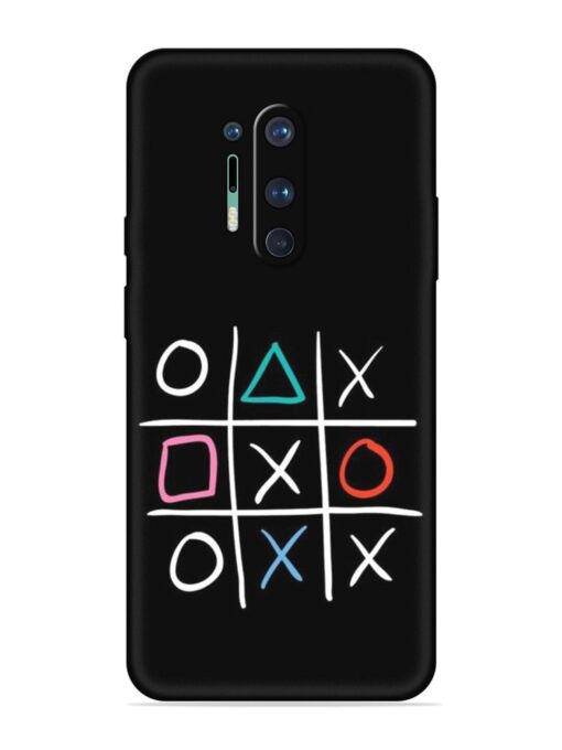 Super Neon Tic-Tac-Toe Embossed Soft Silicone Case for Oneplus 8 Pro