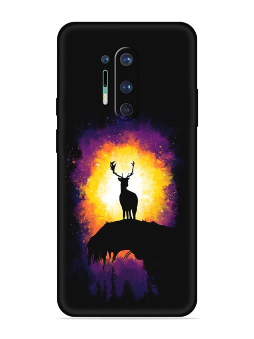 Elk Animal Art Embossed Soft Silicone Case for Oneplus 8 Pro