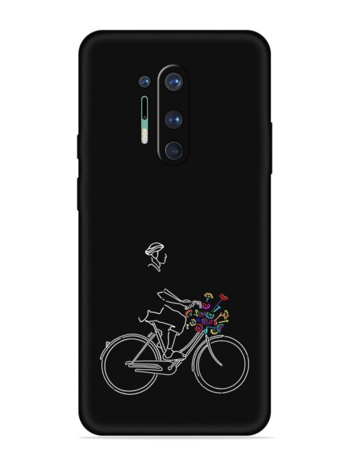 Minimalist Cycle Art Embossed Soft Silicone Case for Oneplus 8 Pro Zapvi