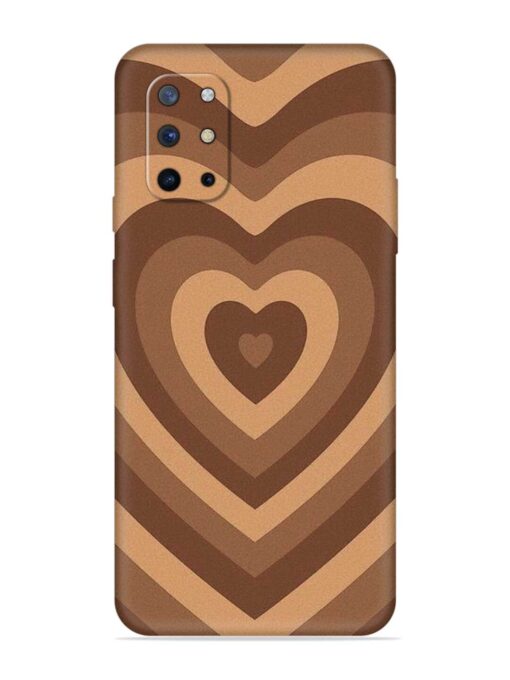 Brown Heart Embossed Soft Silicone Case for Oneplus 8T (5G)