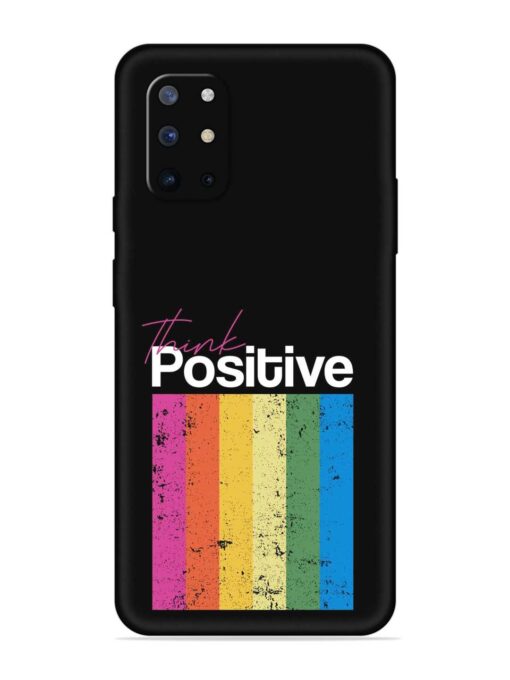 Think Positive Typography Embossed Soft Silicone Case for Oneplus 8T (5G)