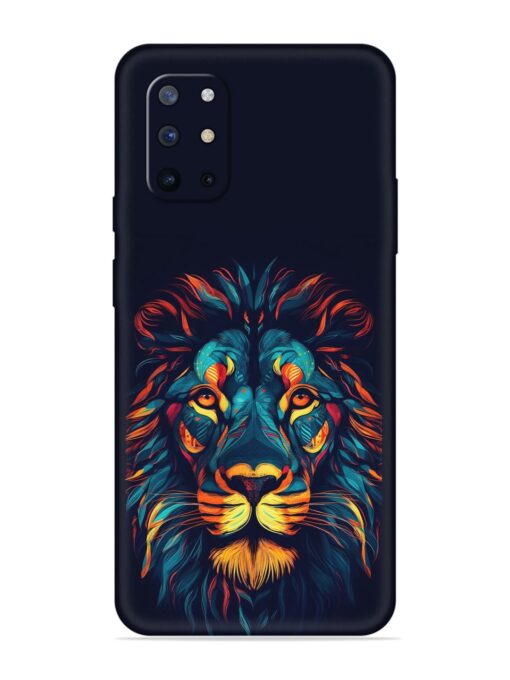 Colorful Lion Embossed Soft Silicone Case for Oneplus 8T (5G)