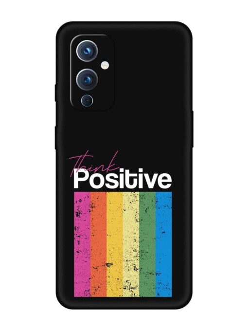 Think Positive Typography Embossed Soft Silicone Case for Oneplus 9 (5G)