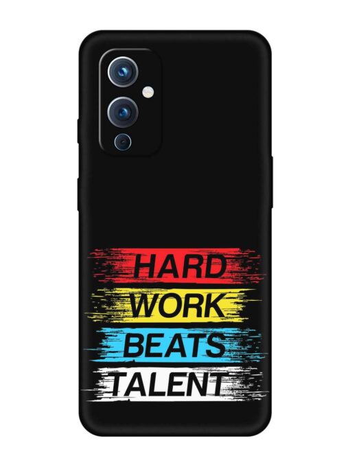 Hard Work Beats Embossed Soft Silicone Case for Oneplus 9 (5G)