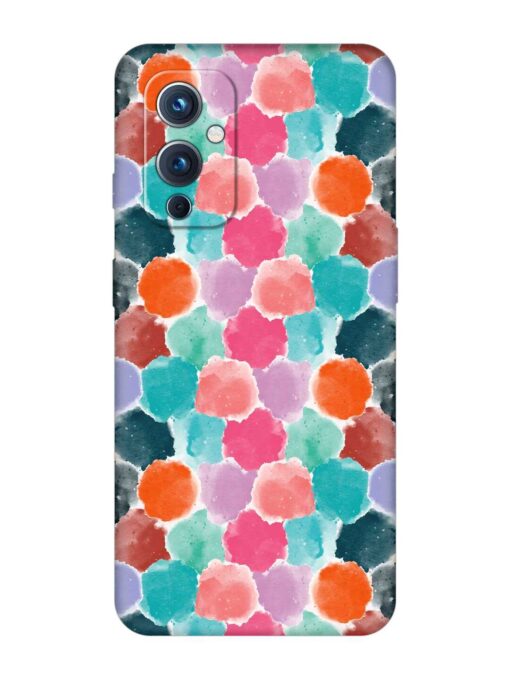 Colorful Seamless Pattern Embossed Soft Silicone Case for Oneplus 9 (5G)