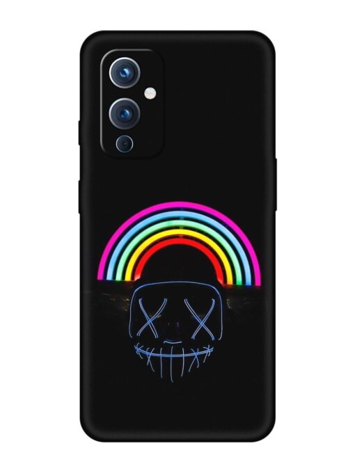 Mask Rainbow Embossed Soft Silicone Case for Oneplus 9 (5G) Zapvi