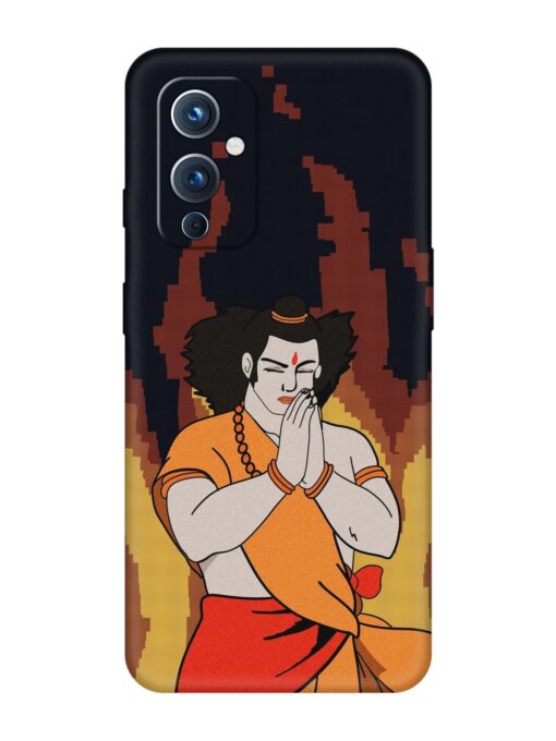 Shree Ram Vector Embossed Soft Silicone Case for Oneplus 9 (5G) Zapvi