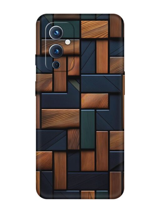 Wooden Background Cubes Embossed Soft Silicone Case for Oneplus 9 (5G) Zapvi