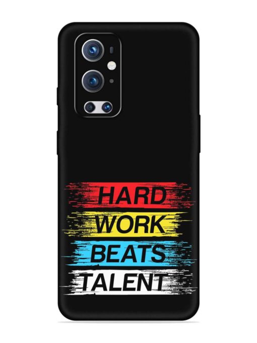 Hard Work Beats Embossed Soft Silicone Case for Oneplus 9 Pro (5G) Zapvi