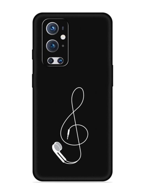 Music Earphone Vector Embossed Soft Silicone Case for Oneplus 9 Pro (5G)