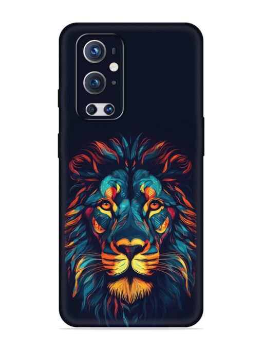 Colorful Lion Embossed Soft Silicone Case for Oneplus 9 Pro (5G) Zapvi