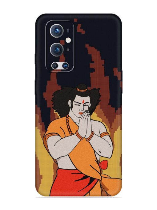 Shree Ram Vector Embossed Soft Silicone Case for Oneplus 9 Pro (5G)