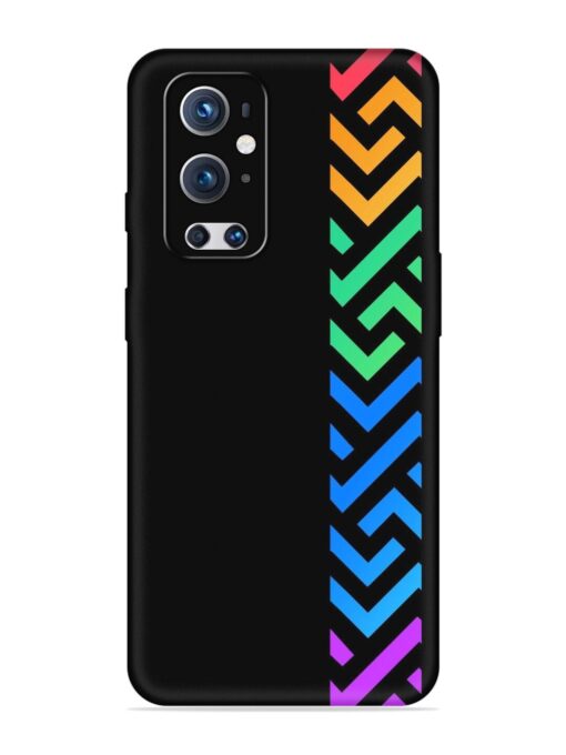 Colorshape Stripes Embossed Soft Silicone Case for Oneplus 9 Pro (5G) Zapvi