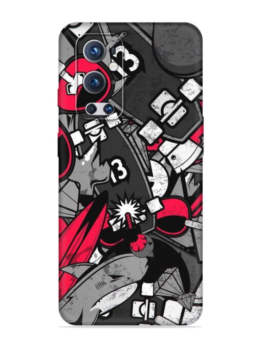 Fictional Doodle Embossed Soft Silicone Case for Oneplus 9 Pro (5G)