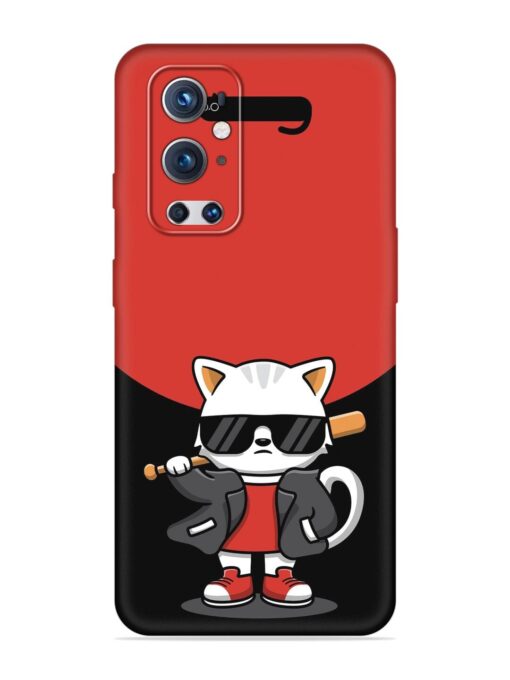 Cool Little Bear Cartoon Embossed Soft Silicone Case for Oneplus 9 Pro (5G) Zapvi