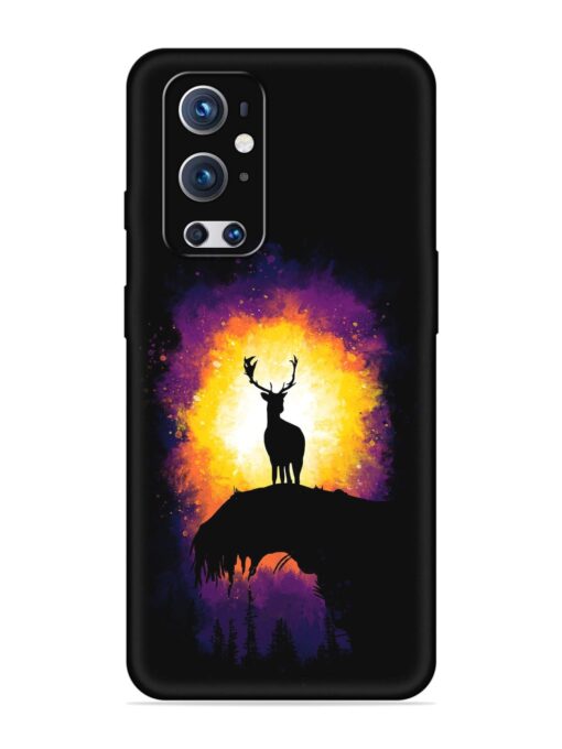 Elk Animal Art Embossed Soft Silicone Case for Oneplus 9 Pro (5G) Zapvi